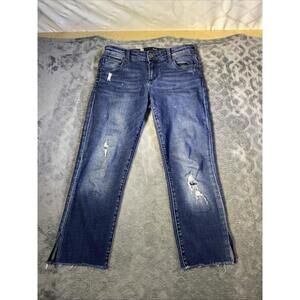 Kut Jeans Womens Size 2 Straight Leg Destressed Denim ripped